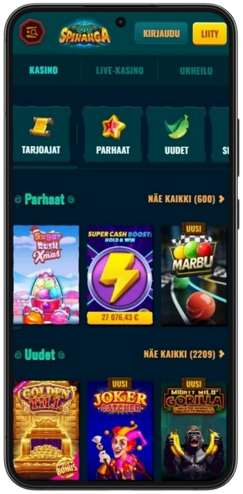 Spinanga kolikkopelit